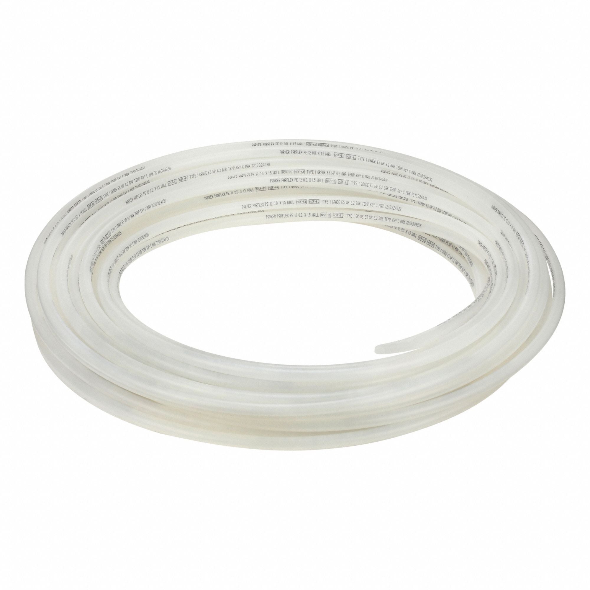 PARKER E12X150100 Tubing Natural Overall 100 ft L