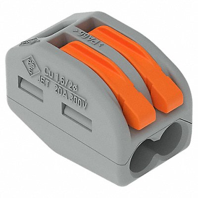WAGO 222412 Push In Connector Grey 0.81 400V