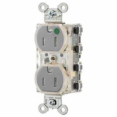 HUBBELL SNAP8200GYLTR Snapconnect receptacle