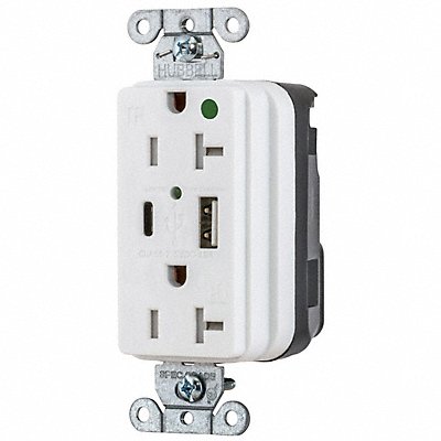 HUBBELL SNAP8300UACW Snapconnect receptacle