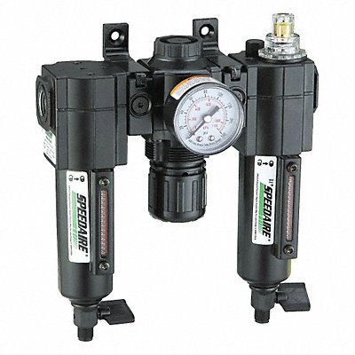 SPEEDAIRE 7D698 FRL 3 pcs 3/8 NPT 5 micron 51 cfm