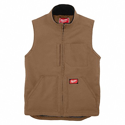 MILWAUKEE 801BRL Heavy Duty Sherpa-Lined Vest Brown L