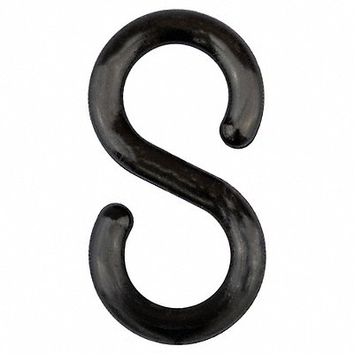 GRAINGER 3030310 E1239 S-Hook 1-1/2 in Black Acetal PK10