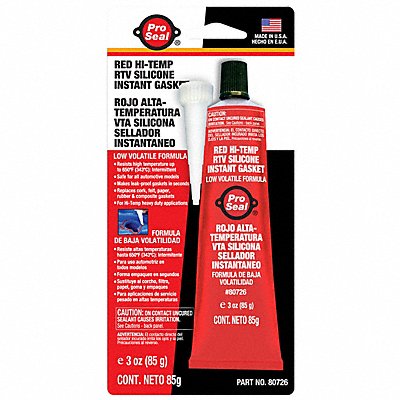 PRO SEAL 80726 RTV Gasket Maker 3 oz Red