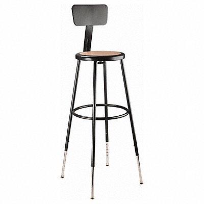 NATIONAL PUBLIC SEATING 6230HB10 Black Hardboard Stool Back 31-39 H