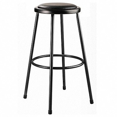 NATIONAL PUBLIC SEATING 643010 Black Vinyl Stool 30 Welded Tube Leg