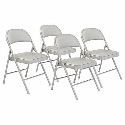 BASICS 952 Grey Vinyl folding chairs PK4