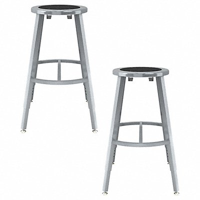 NATIONAL PUBLIC SEATING TTSG24HS10 Black Centre Metal Stool 24-32
