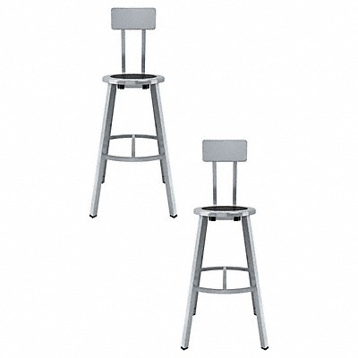 NATIONAL PUBLIC SEATING TTSG30BS10 Black Centre Metal Stool Back 30