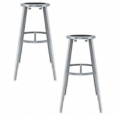 NATIONAL PUBLIC SEATING TTSG30HS10 Black Centre Metal Stool 30-38