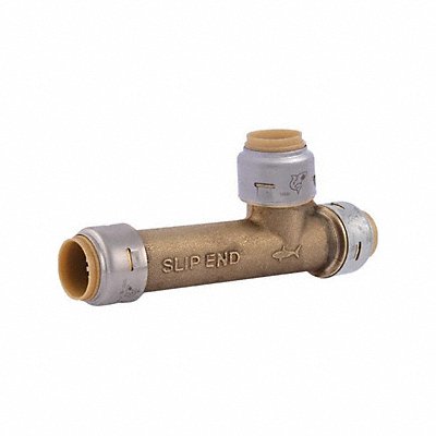 SHARKBITE MAX UR3362 Slip Tee Brass 1/2 in Size A Pipe Size