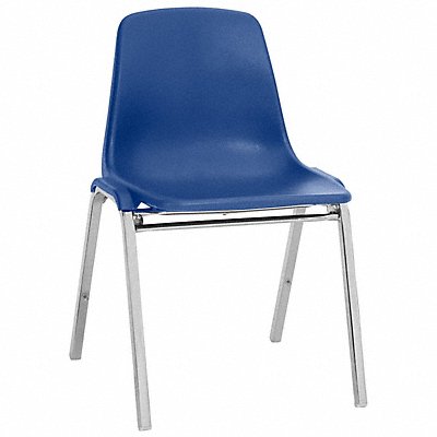 NATIONAL PUBLIC SEATING 8125 Shell Stacking Chair Poly Blue PK4
