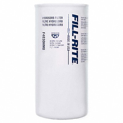 FILL-RITE F4030HM0 Micron Water Detecting Filter 40 gpm
