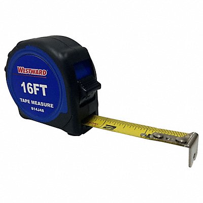 WESTWARD 814J48 Tape Measure 3/4 x16 ft Steel Yellow