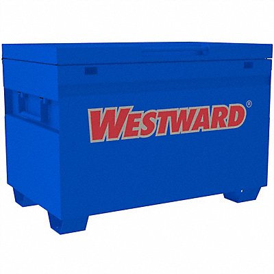 WESTWARD 817ZE4 Jobsite Box Padlockable Blue 14 ga
