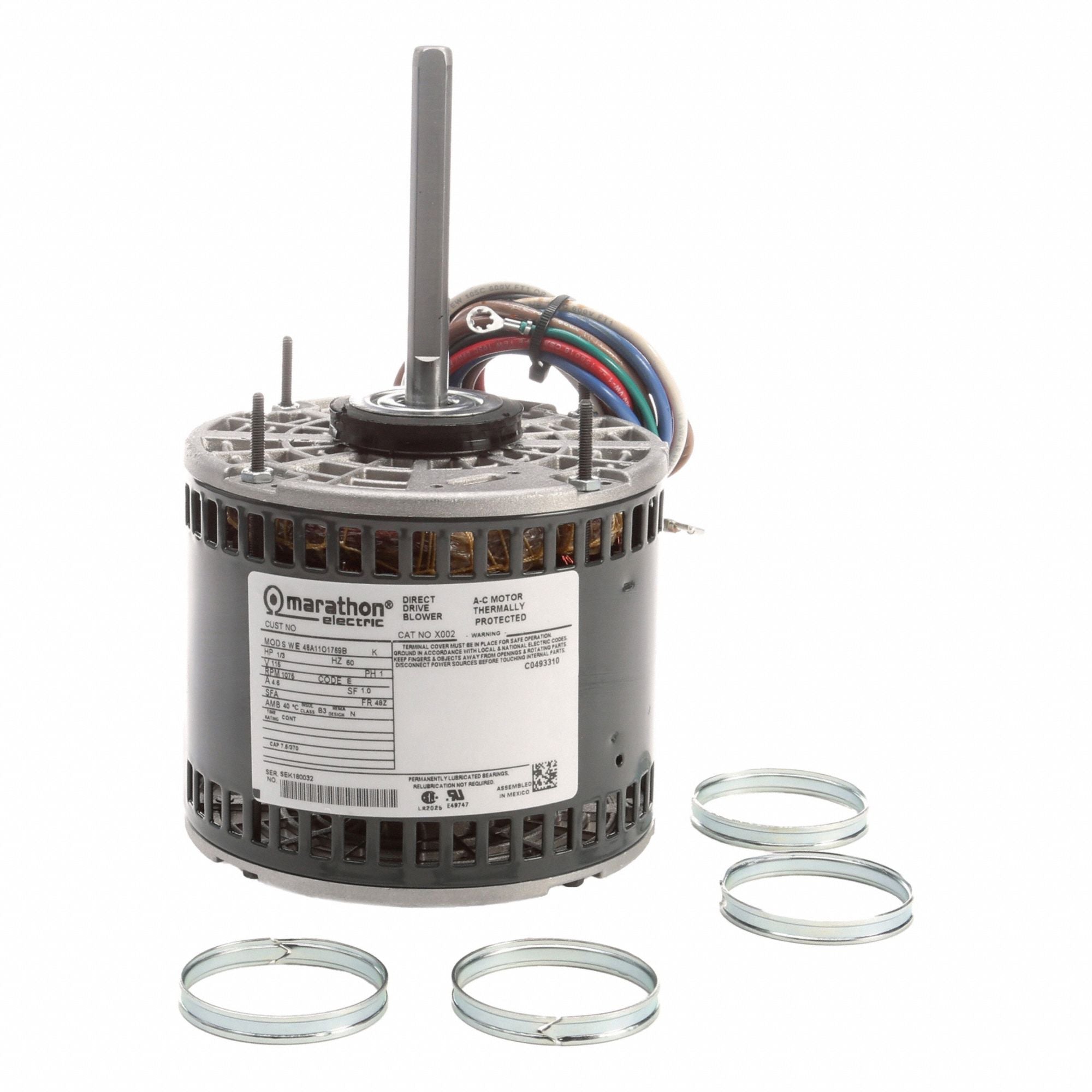 MARATHON MOTORS 048A11O1769 Direct Drive Blower Motor 115V