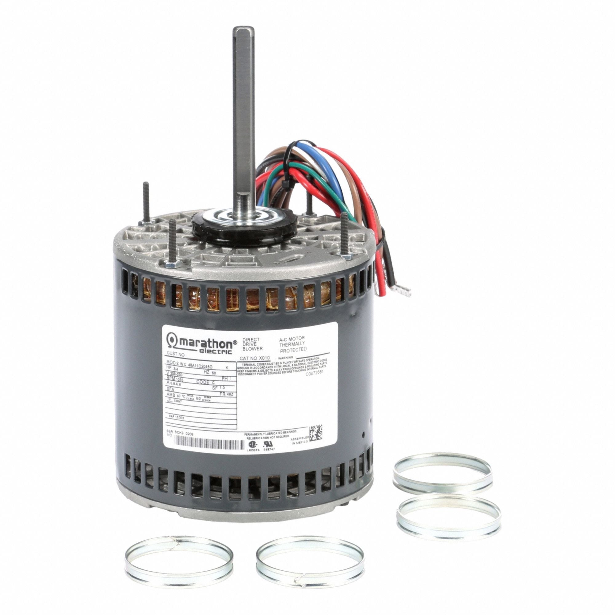 MARATHON MOTORS 048A11O2046 Direct Drive Blower Motor 208-230V