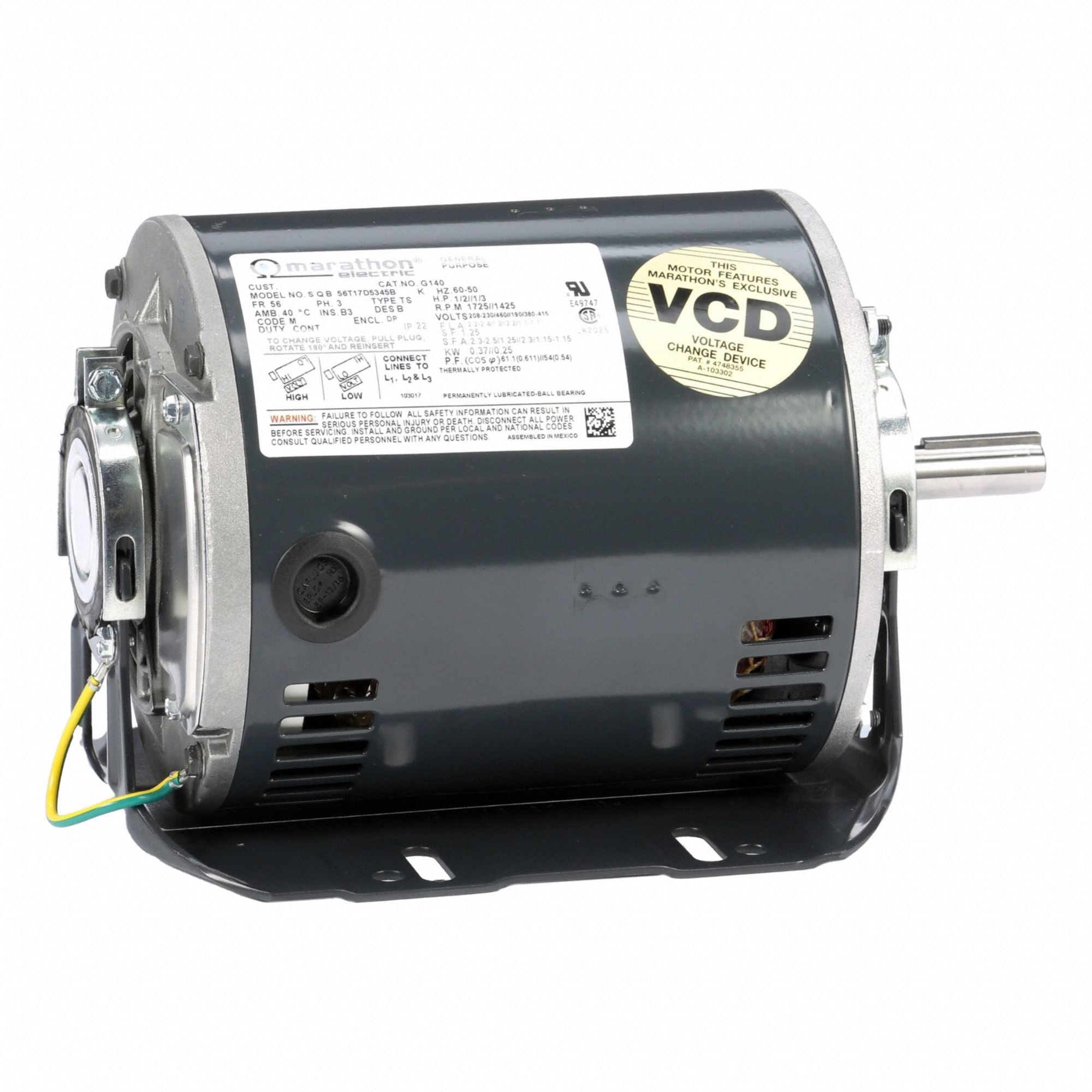 MARATHON MOTORS 056T17D5345 Direct Drive Blower Motor 60/50 Hz