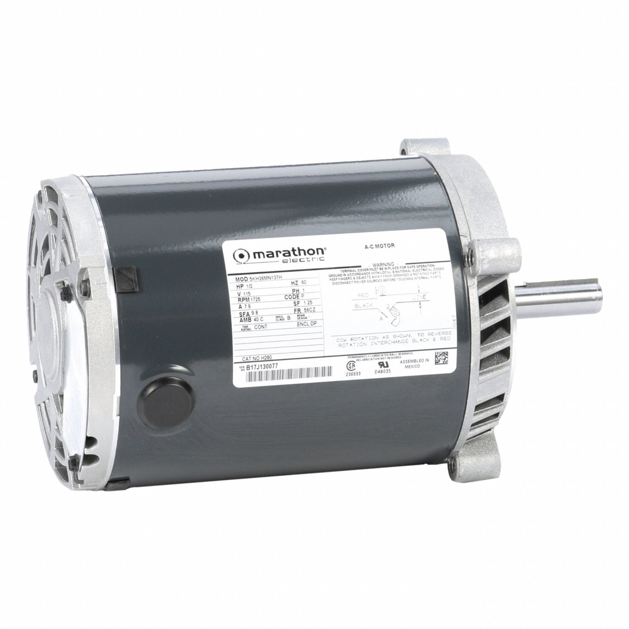 MARATHON MOTORS 5KH36MN137 Direct Drive Blower Motor 115V