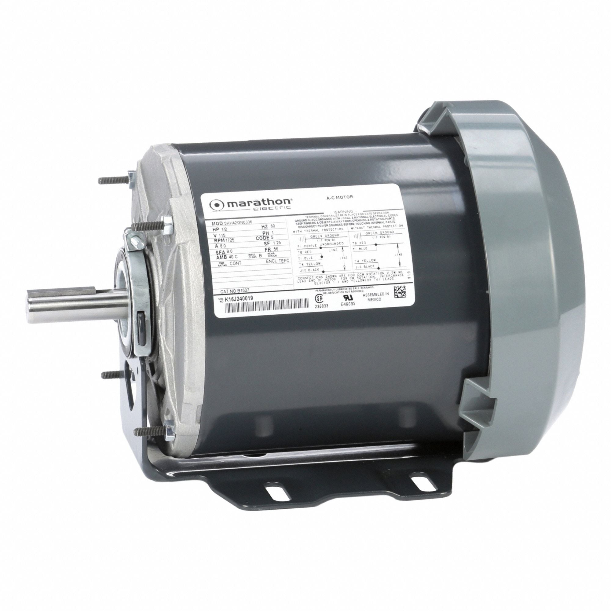 MARATHON MOTORS 5KH42GN0336 Direct Drive Blower Motor 115V