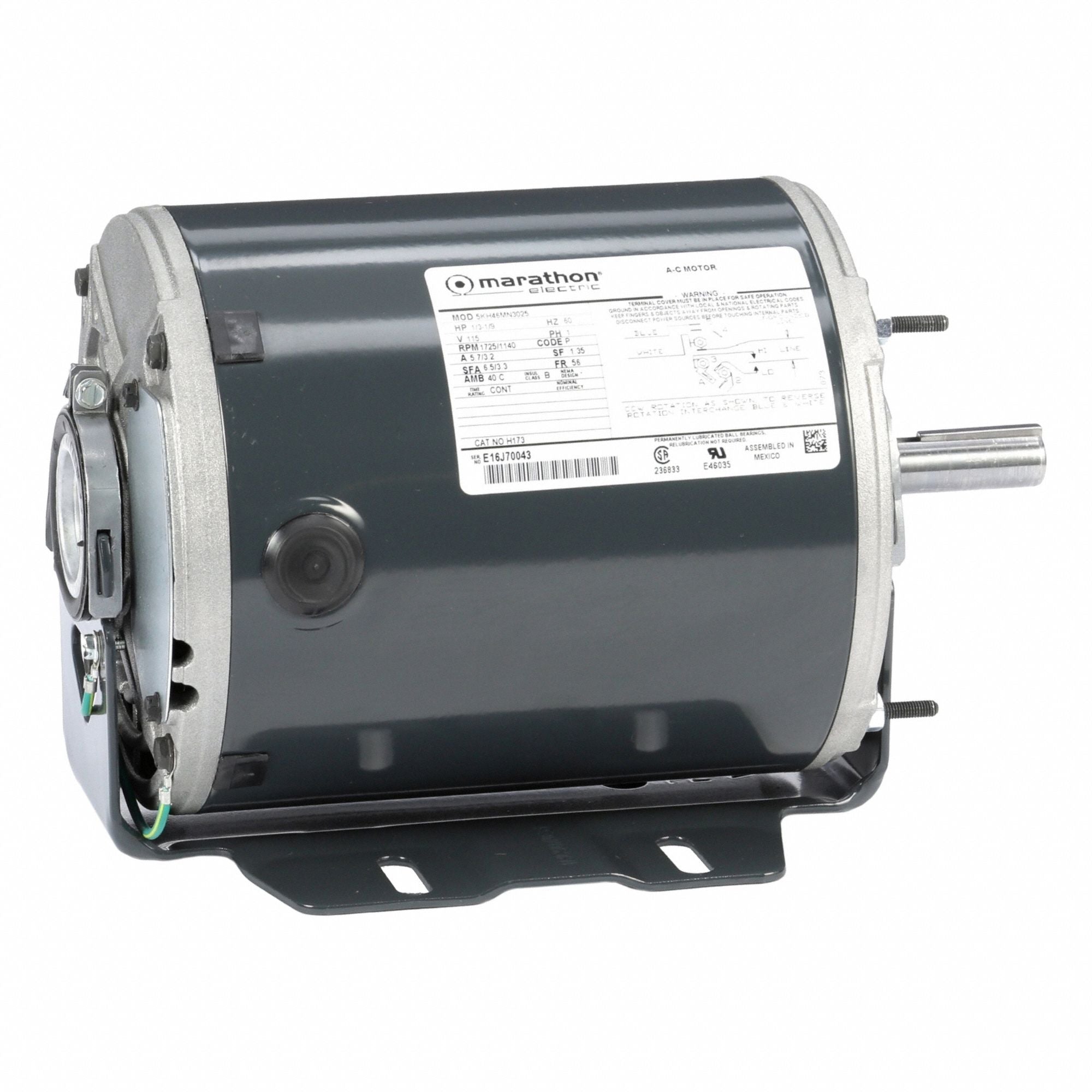 MARATHON MOTORS 5KH46MN3025 Direct Drive Blower Motor 115V