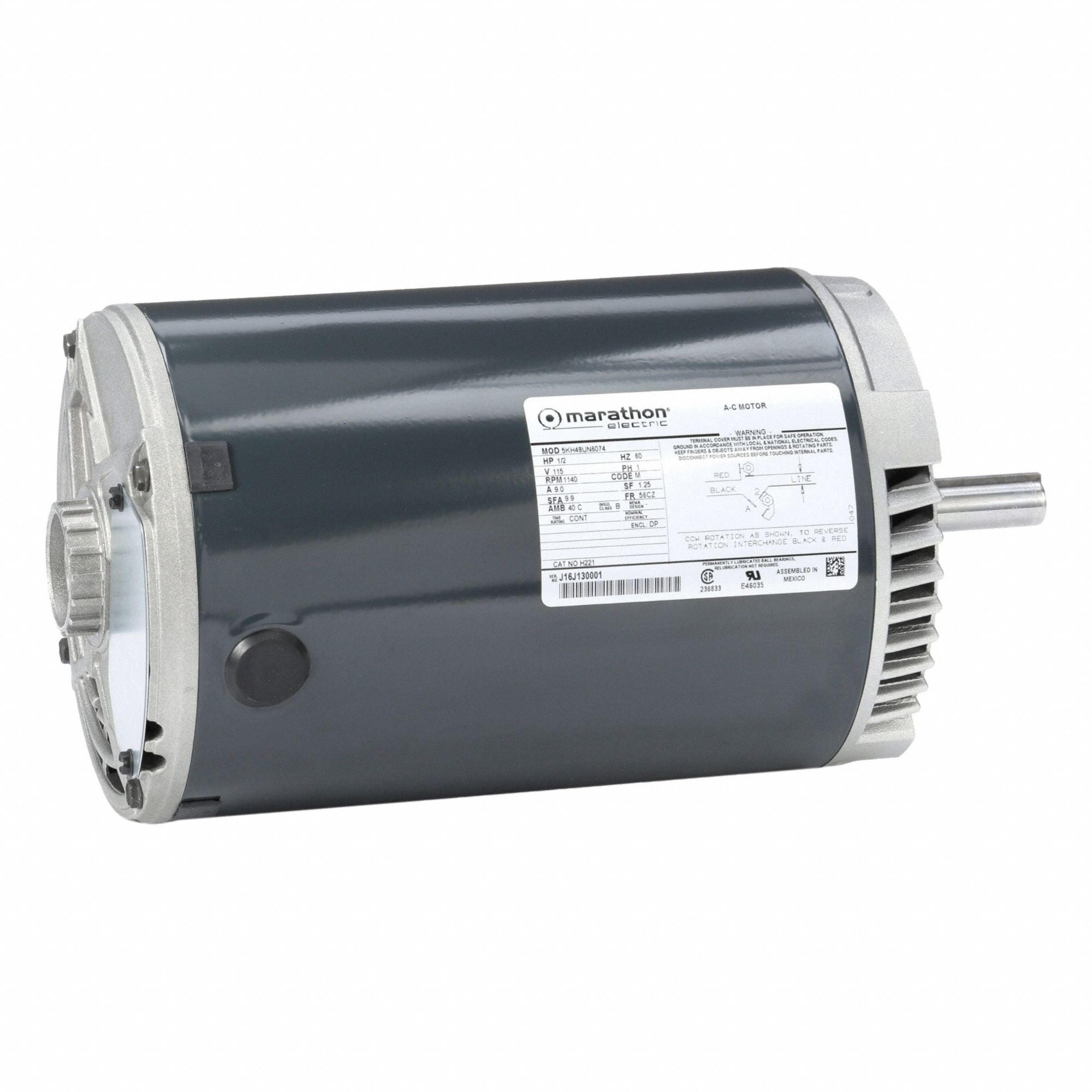 MARATHON MOTORS 5KH48UN6074 Direct Drive Blower Motor 115V