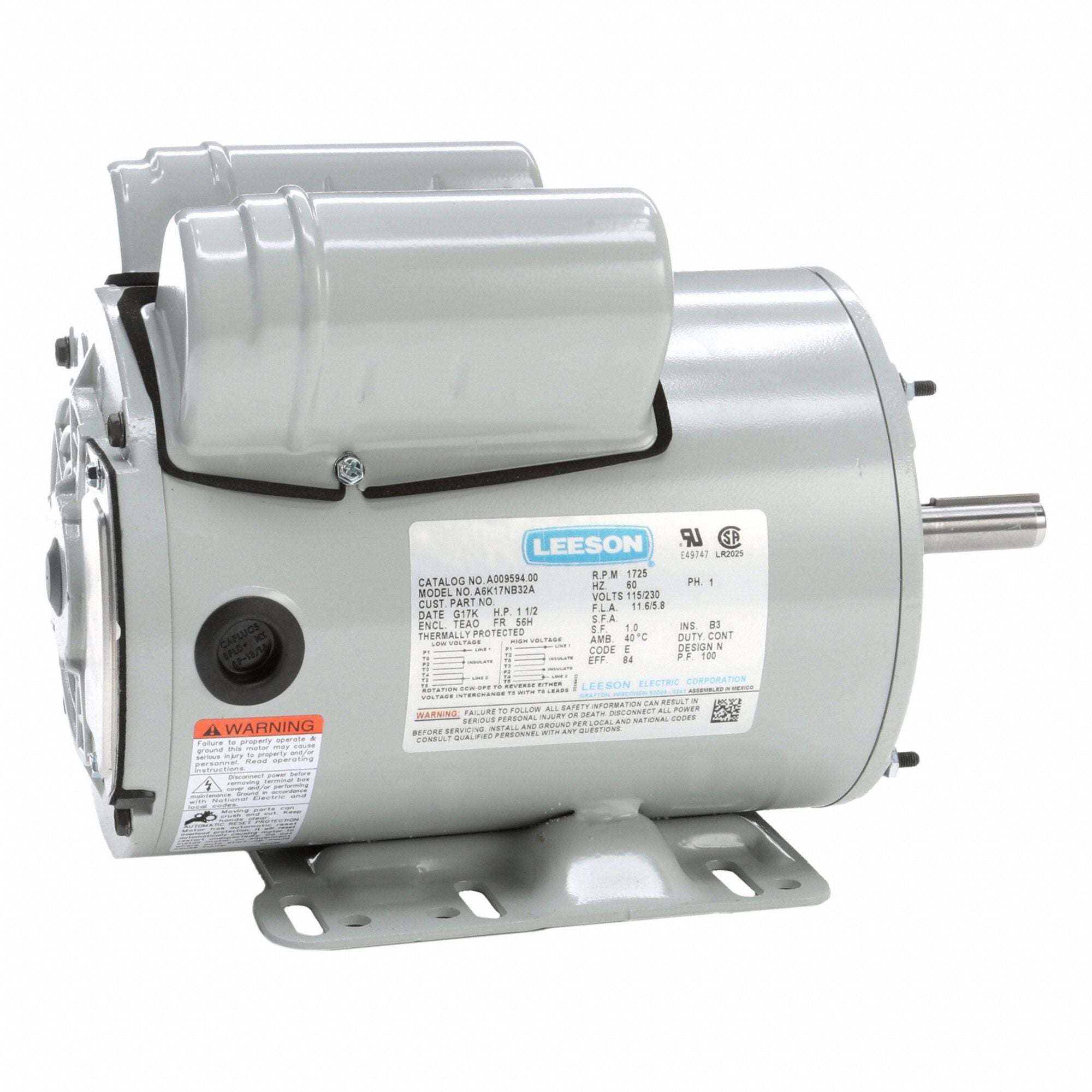 LESSON A00959400 Farm Duty Motor Farm Duty 115/230V AC