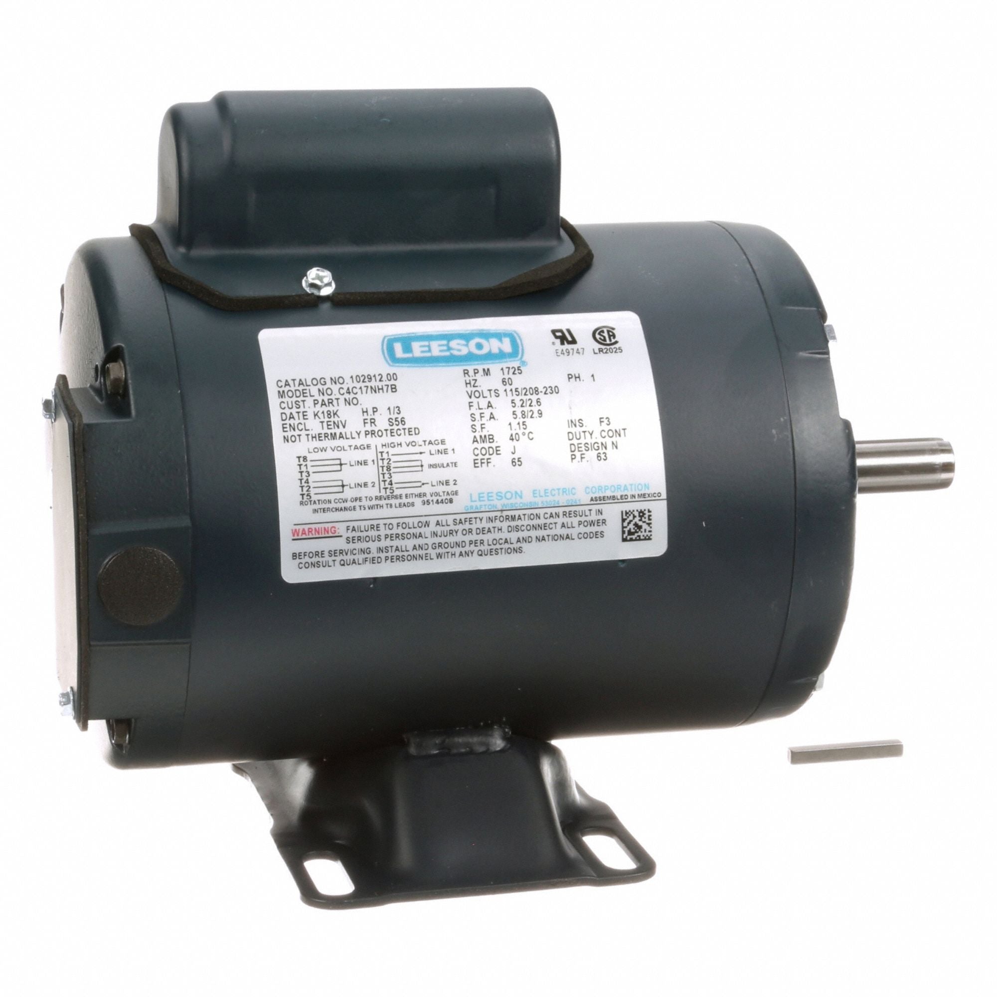 LESSON 10291200 General Purpose Motor 115/230V 22 lb