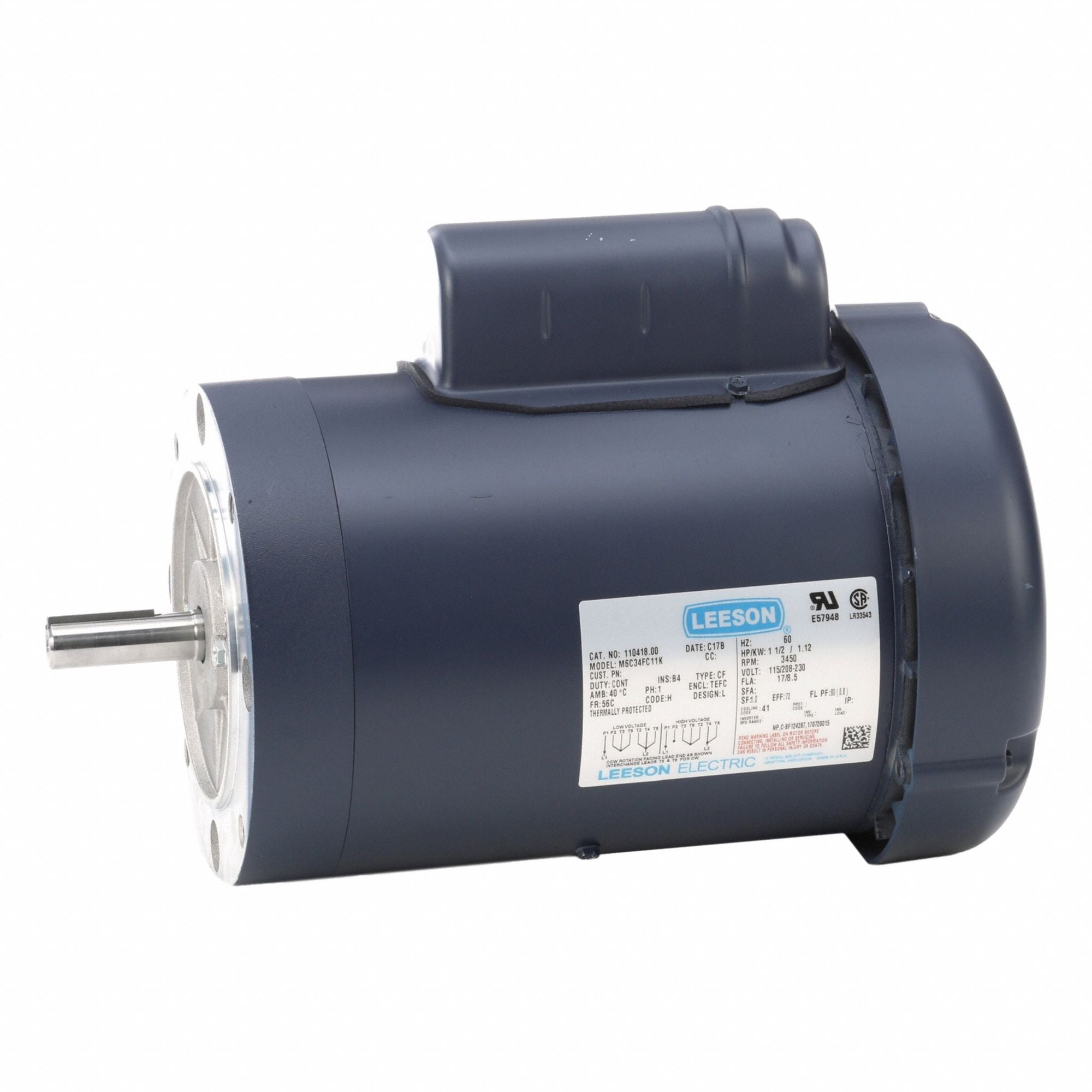 LESSON 11041800 General Purpose Motor 115/230V 34 lb