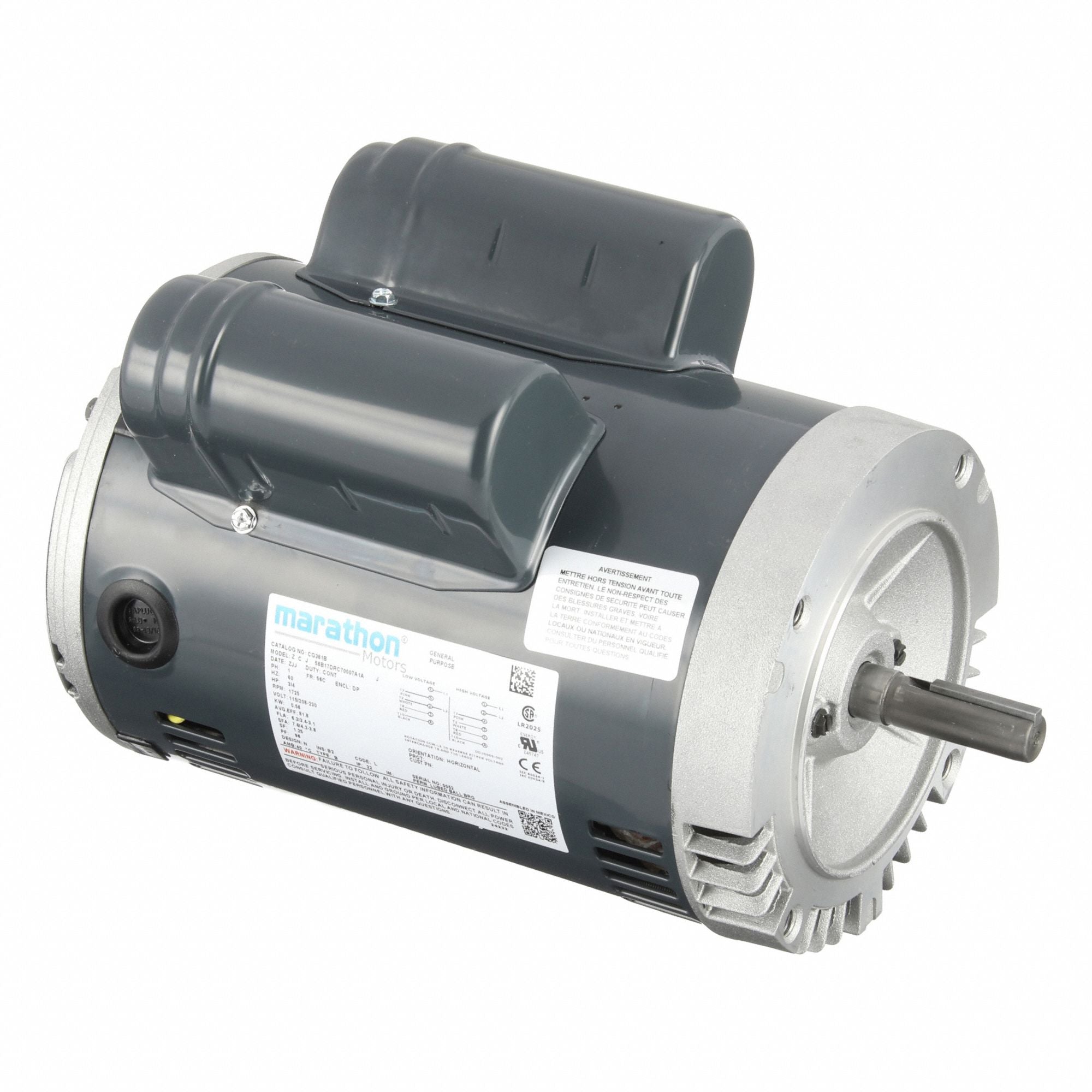 MARATHON MOTORS 056B17DRC70007A1 General Purpose Motor 115/208-230V