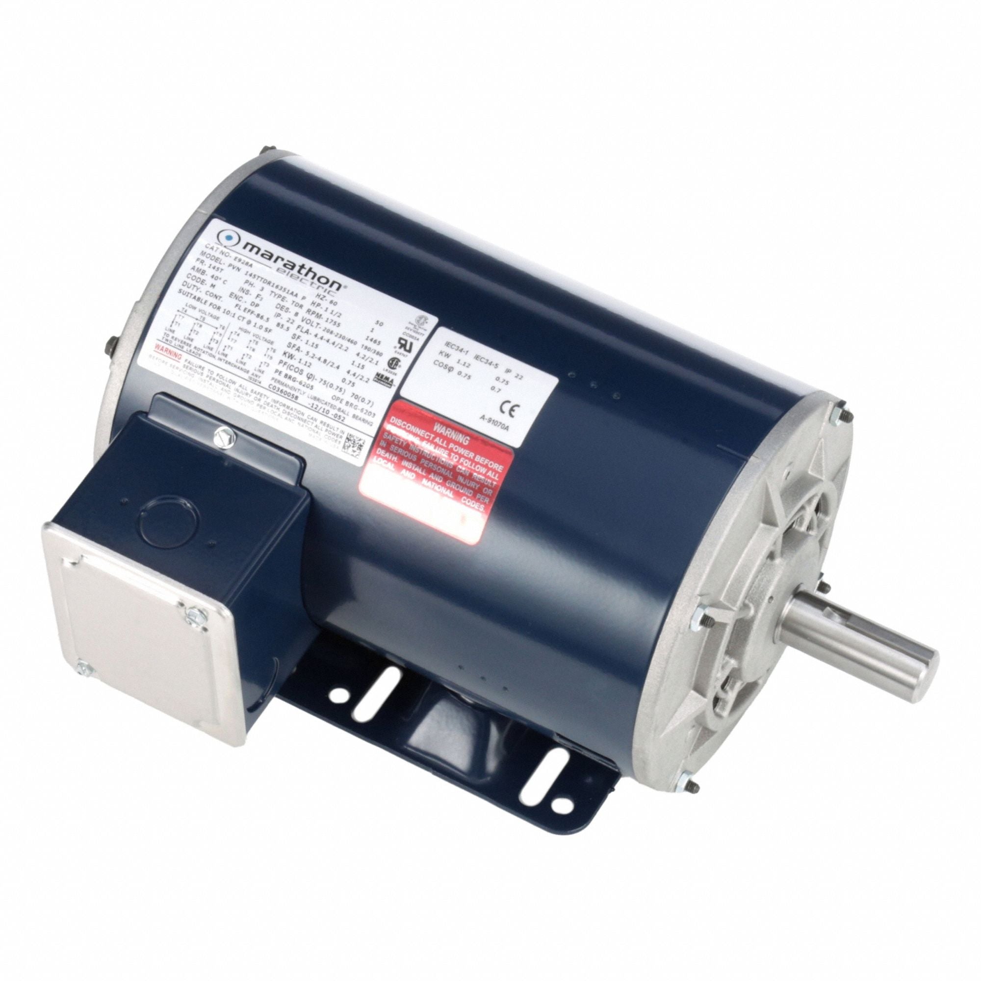 MARATHON MOTORS 145TTDR16351 General Purpose Motor 230/460V 52 lb