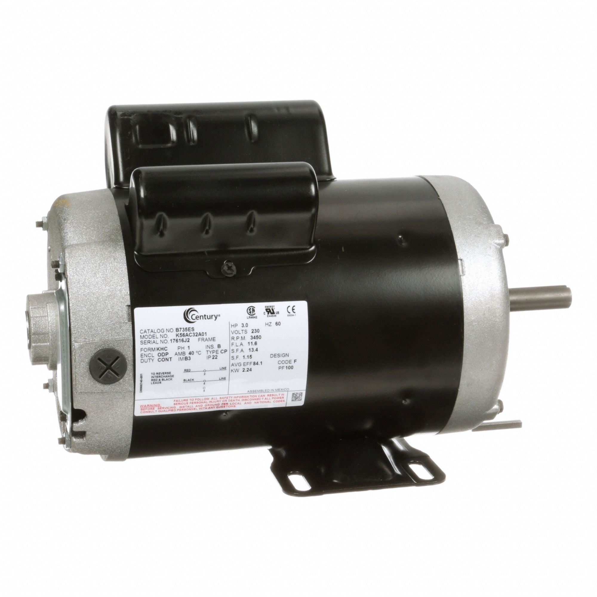 CENTURY B735ES General Purpose Motor 230V 20 lb