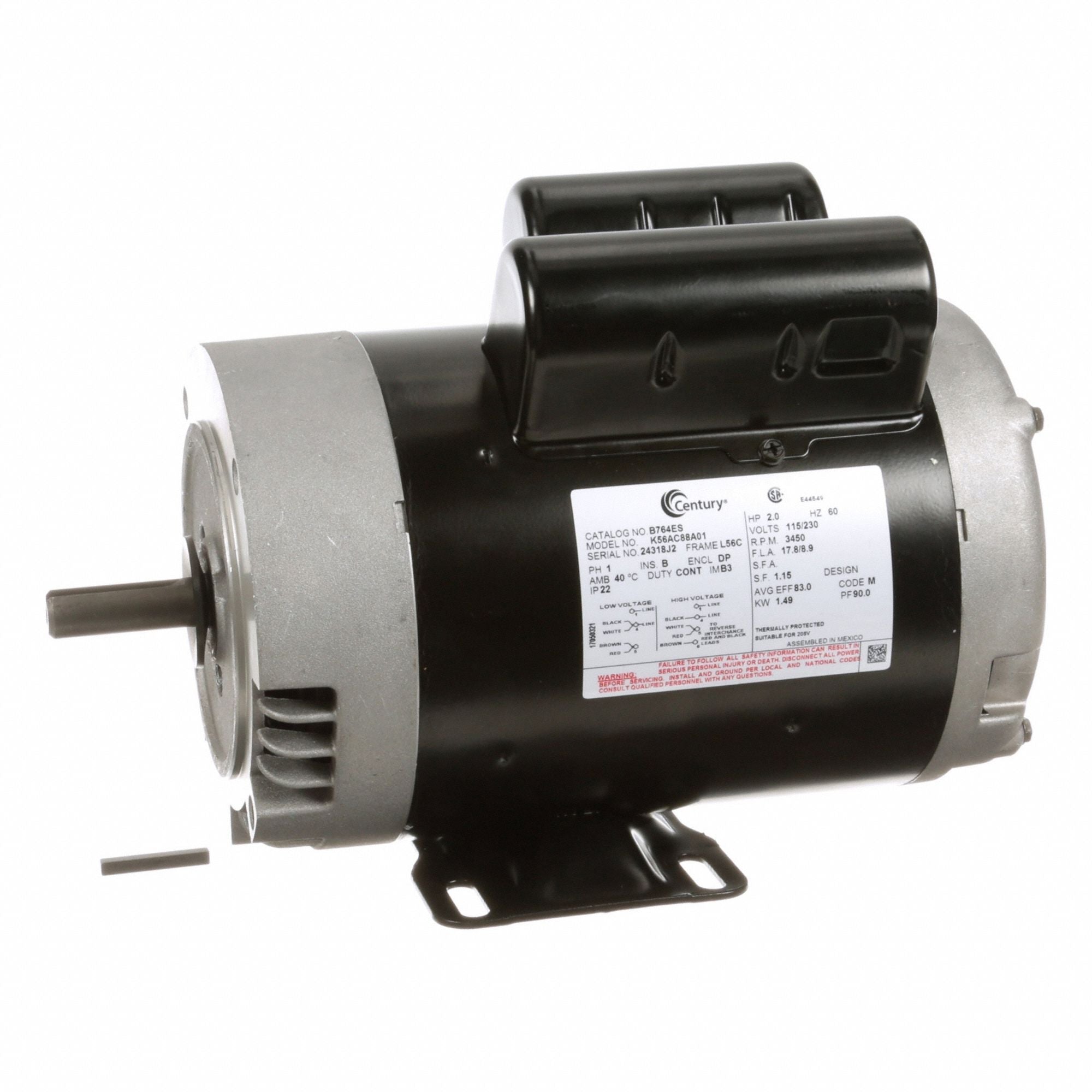 CENTURY B764ES General Purpose Motor 115/230V 24 lb