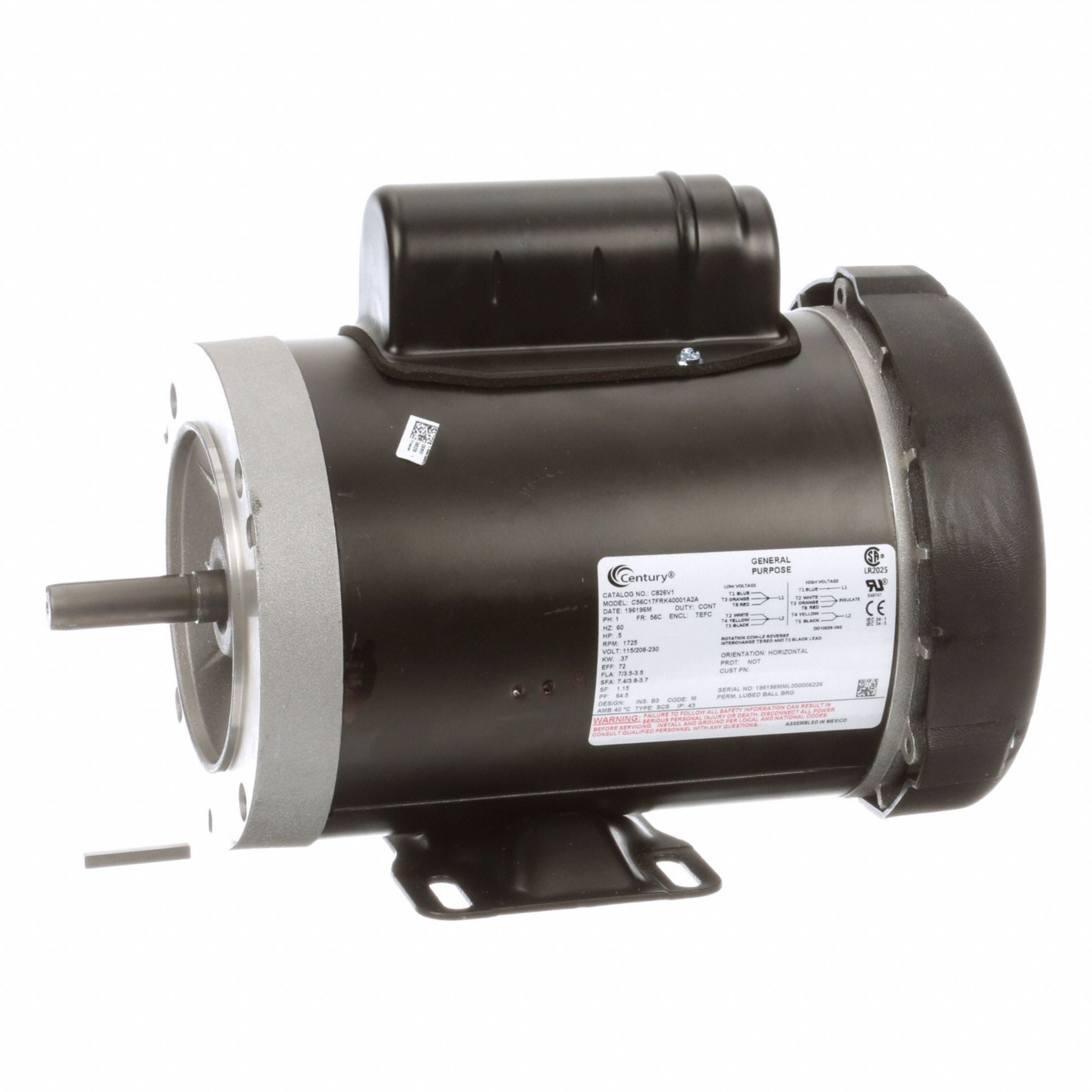 CENTURY C826V1 General Purpose Motor 115/208-230V