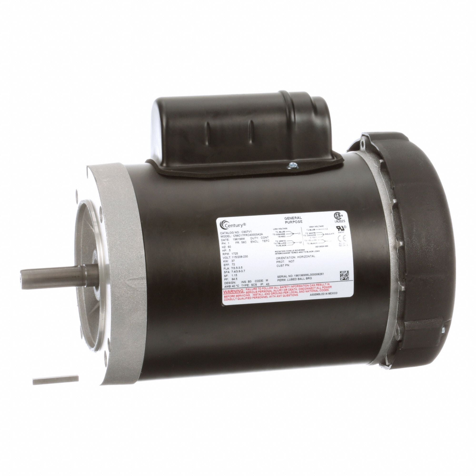 CENTURY C907V1 General Purpose Motor 115/208-230V