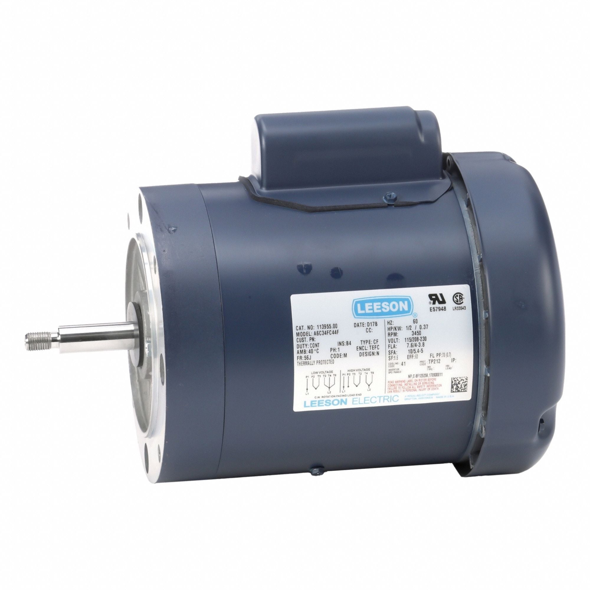 LESSON 11395500 Pool and Spa Pump Motor 115/230V 60 Hz
