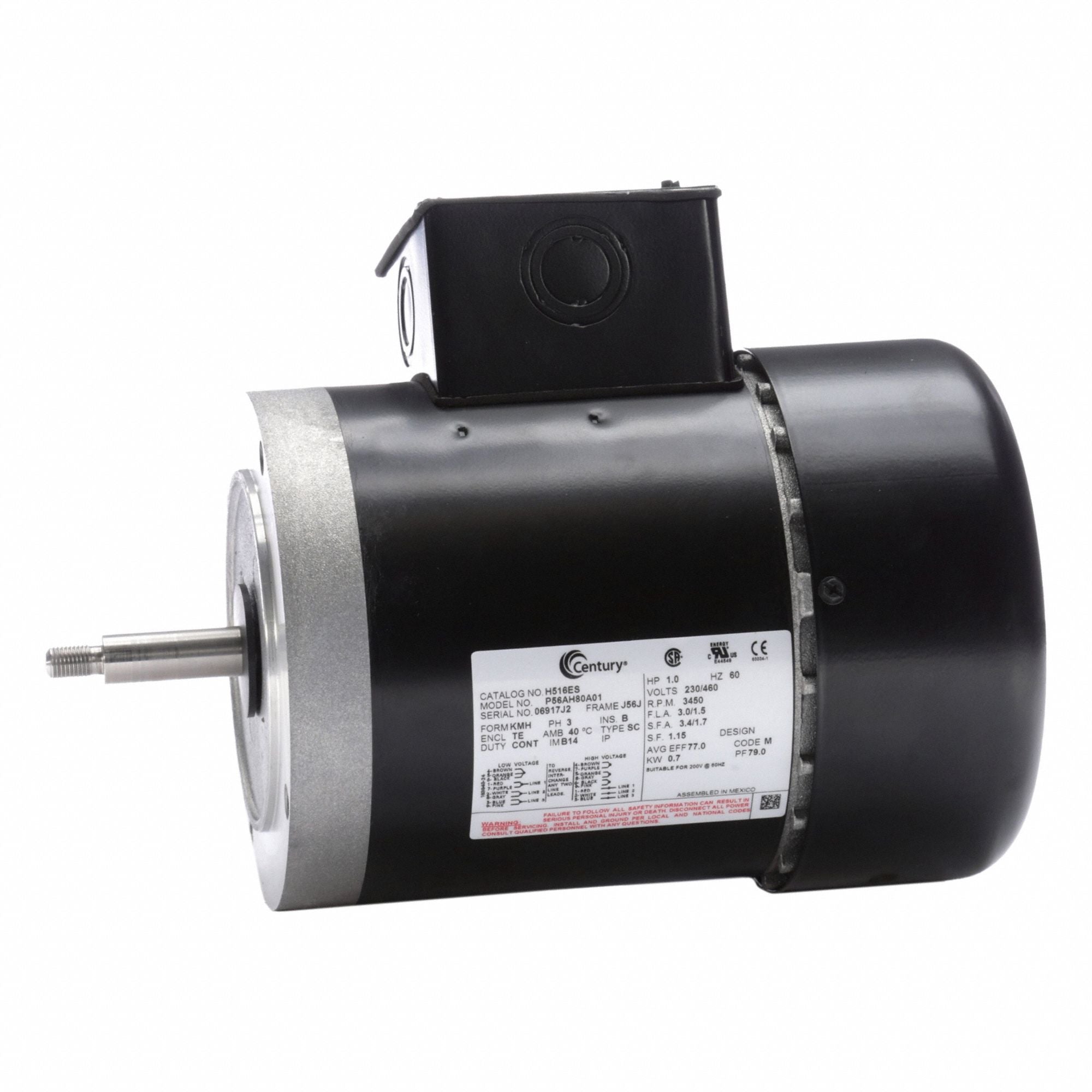 CENTURY H516ES Pool and Spa Pump Motor 230/460V 60 Hz
