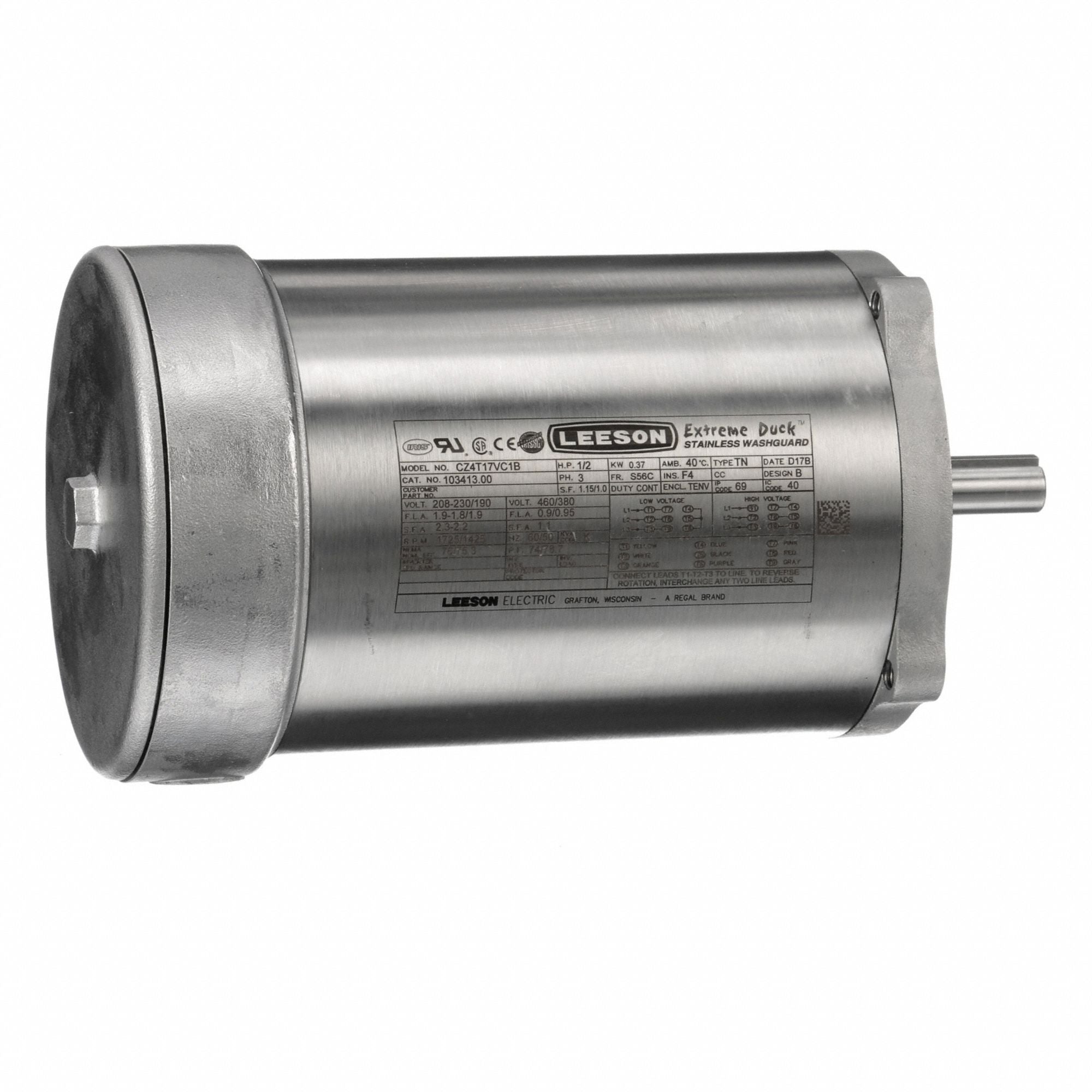 LESSON 10341300 Washdown Motor 230/460V AC 11 1/2 L