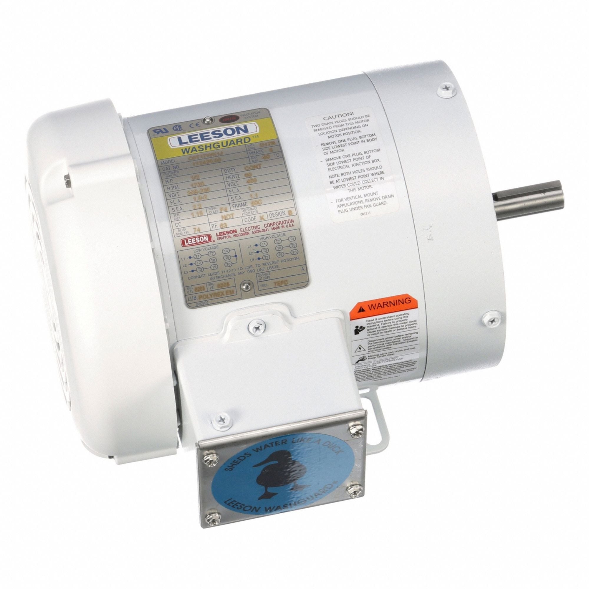 LESSON 11242900 Washdown Motor 230/460V AC 10 7/8 L