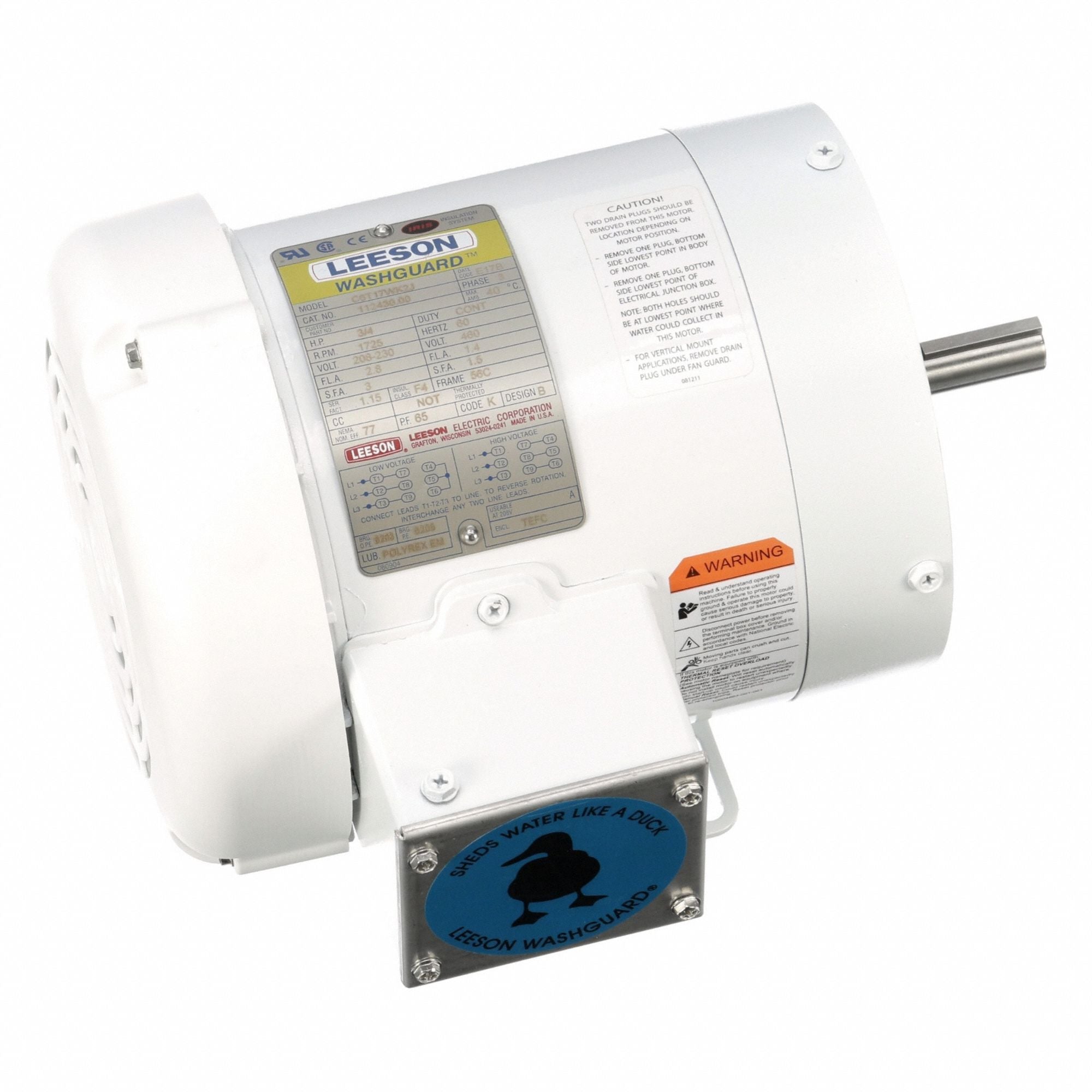 LESSON 11243000 Washdown Motor 230/460V AC 10 7/8 L