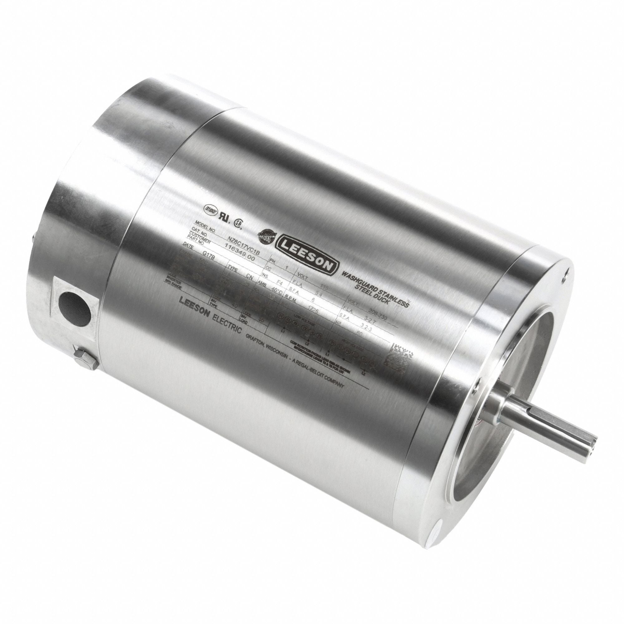 LESSON 11634900 Washdown Motor 115/230V AC 11 11/16 L