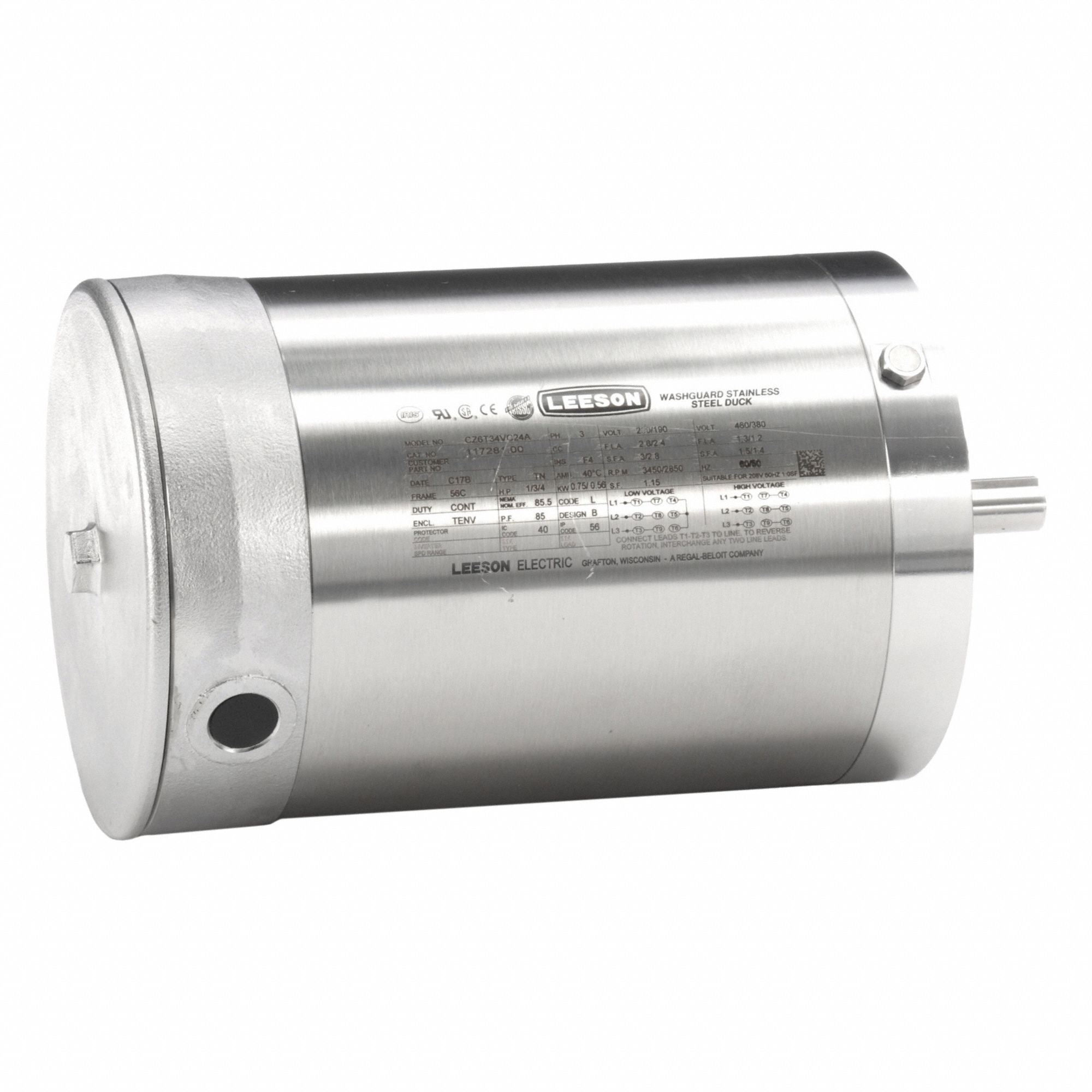 LESSON 11728100 Washdown Motor 230/460V AC 12 1/4 L