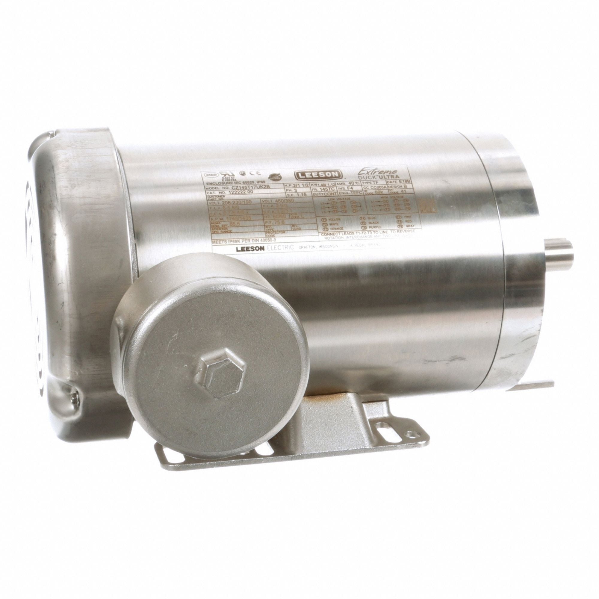 LESSON 12222200 Washdown Motor 230/460V AC 13 1/4 L