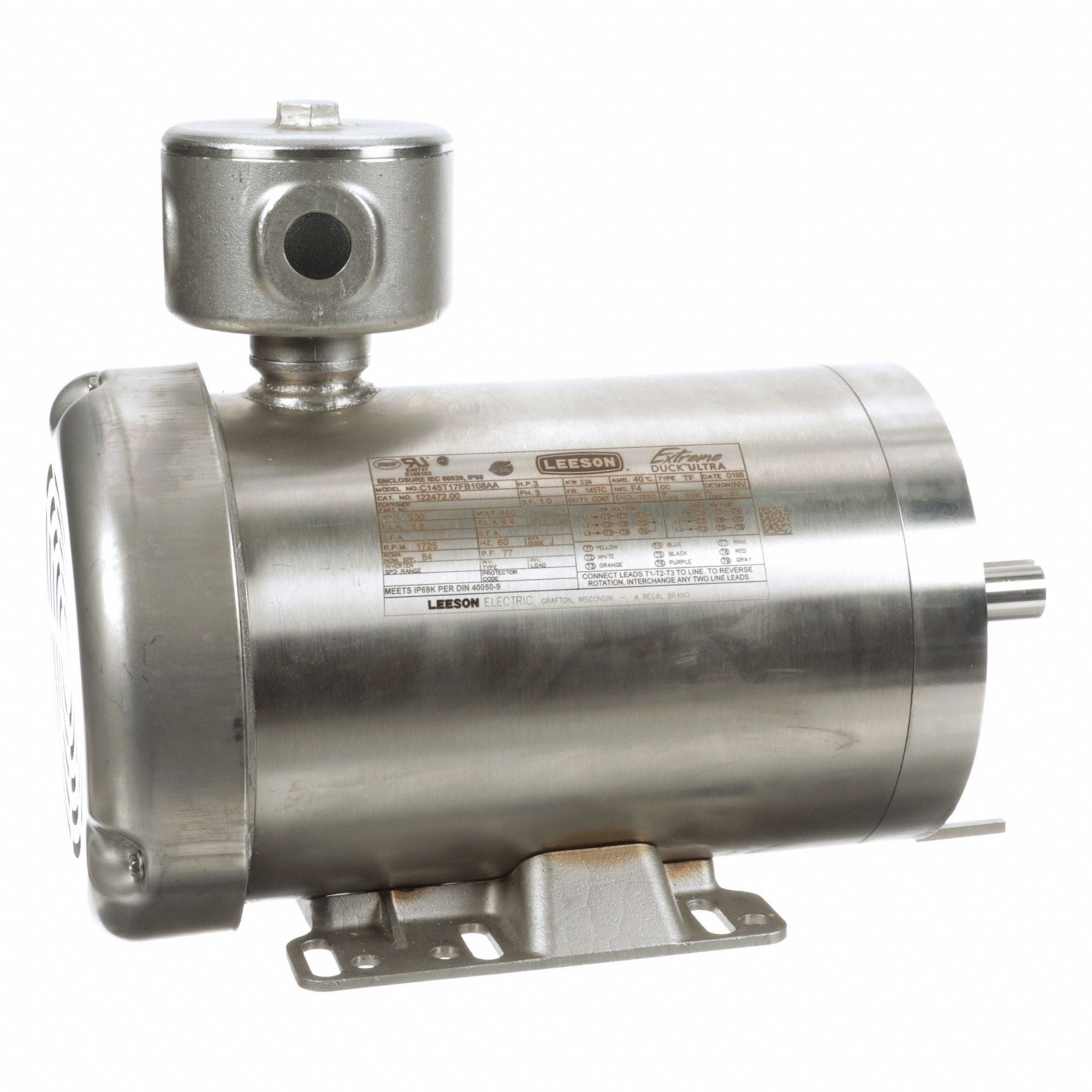 LESSON 12247200 Washdown Motor 230/460V AC 13 1/4 L