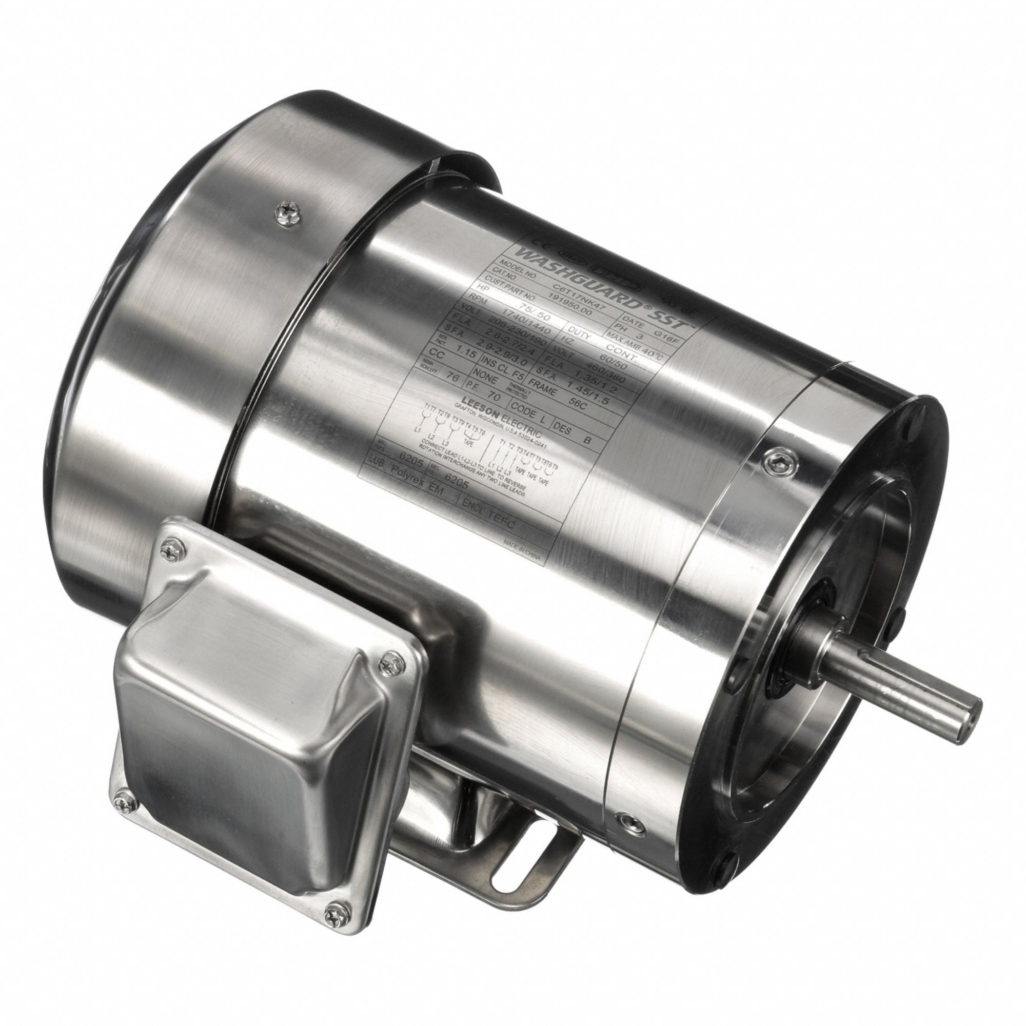 LESSON 19195000 Washdown Motor 230/460V AC 13 3/4 L