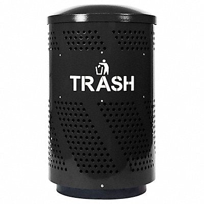 GRAINGER 821X33 Trash Can Galvannealed Steel Steel