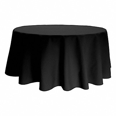R R TEXTILE ATSignature71R6297Black Tablecloth Round Black PK12