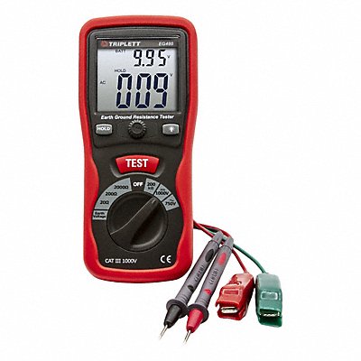 TRIPLETT EG480NIST Earth Ground Tester Kit 200 V Digital