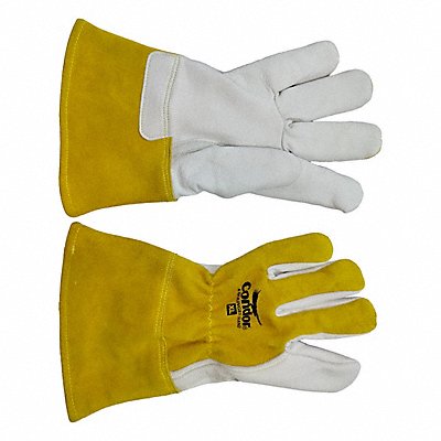 CONDOR 832F58 Welding Gloves XL White/Yellow PR