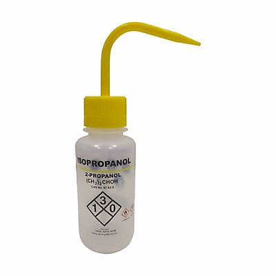 GRAINGER 832J88 Wash Bottle 250 mL Cap. Plastic PK5